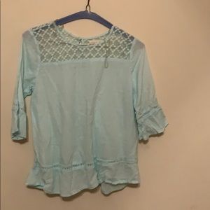 light blue blouse